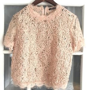 [ZARA] Lace Blouse- Blush